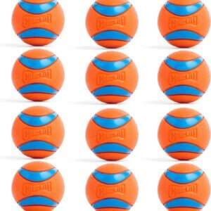 Chuckit! Ultra Ball Dog Toy - Medium Bouncy Fetch Balls for Dogs 20-60 lbs - Made from Durable Rubber - Floating Water Pet Toys - Size Medium - 2.5-inch Diameter, 2 Count, (Pack of 6)